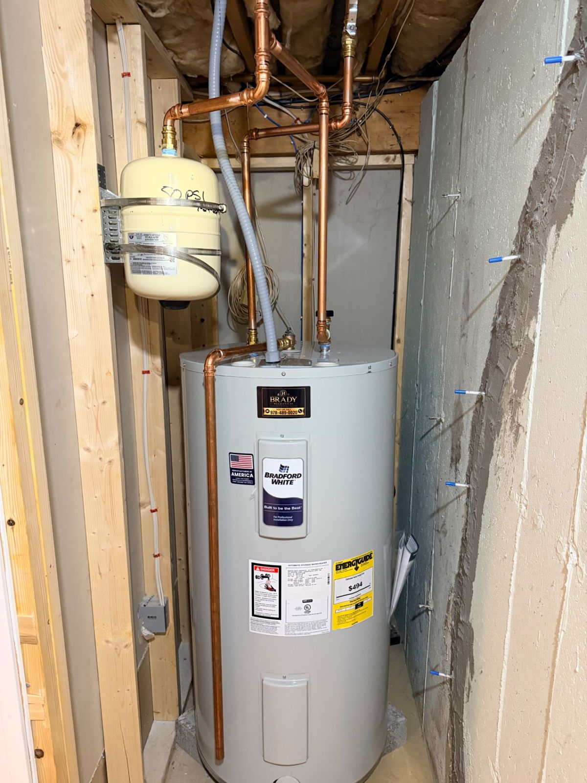 Water heater installation by Brady Mechanical in Massachusetts — project 4