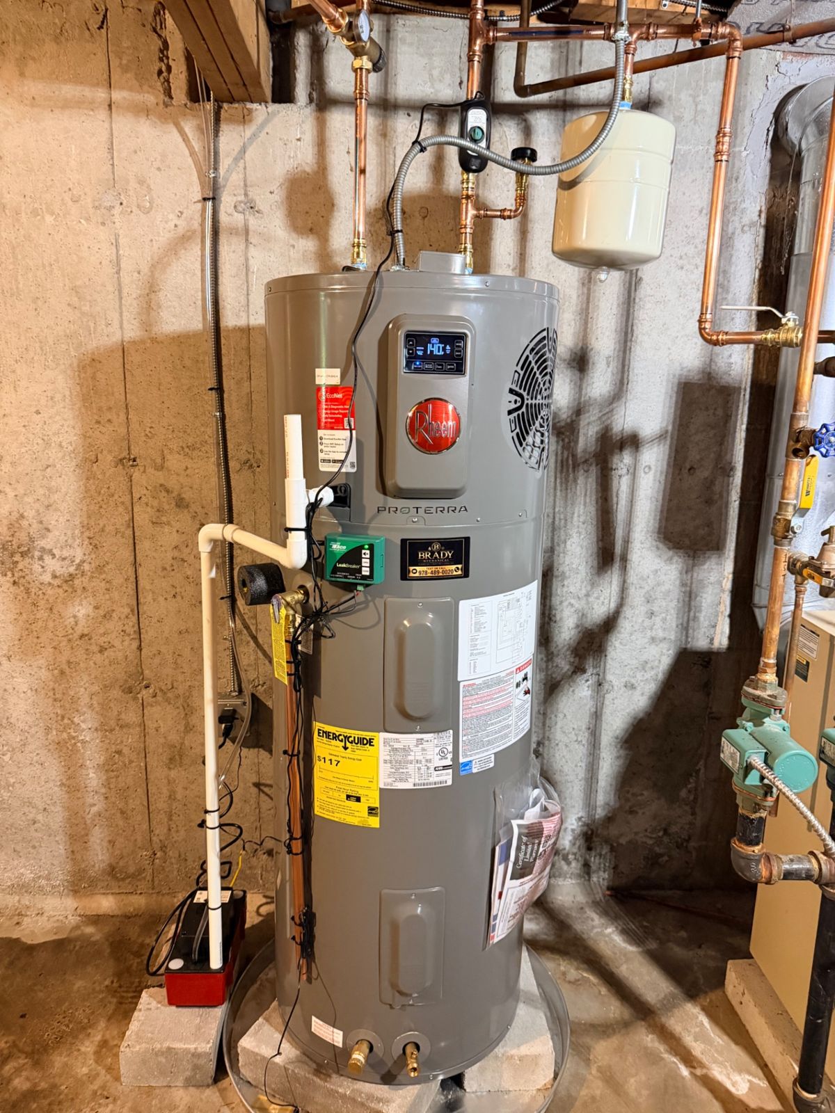 Water heater installation by Brady Mechanical in Massachusetts — project 2
